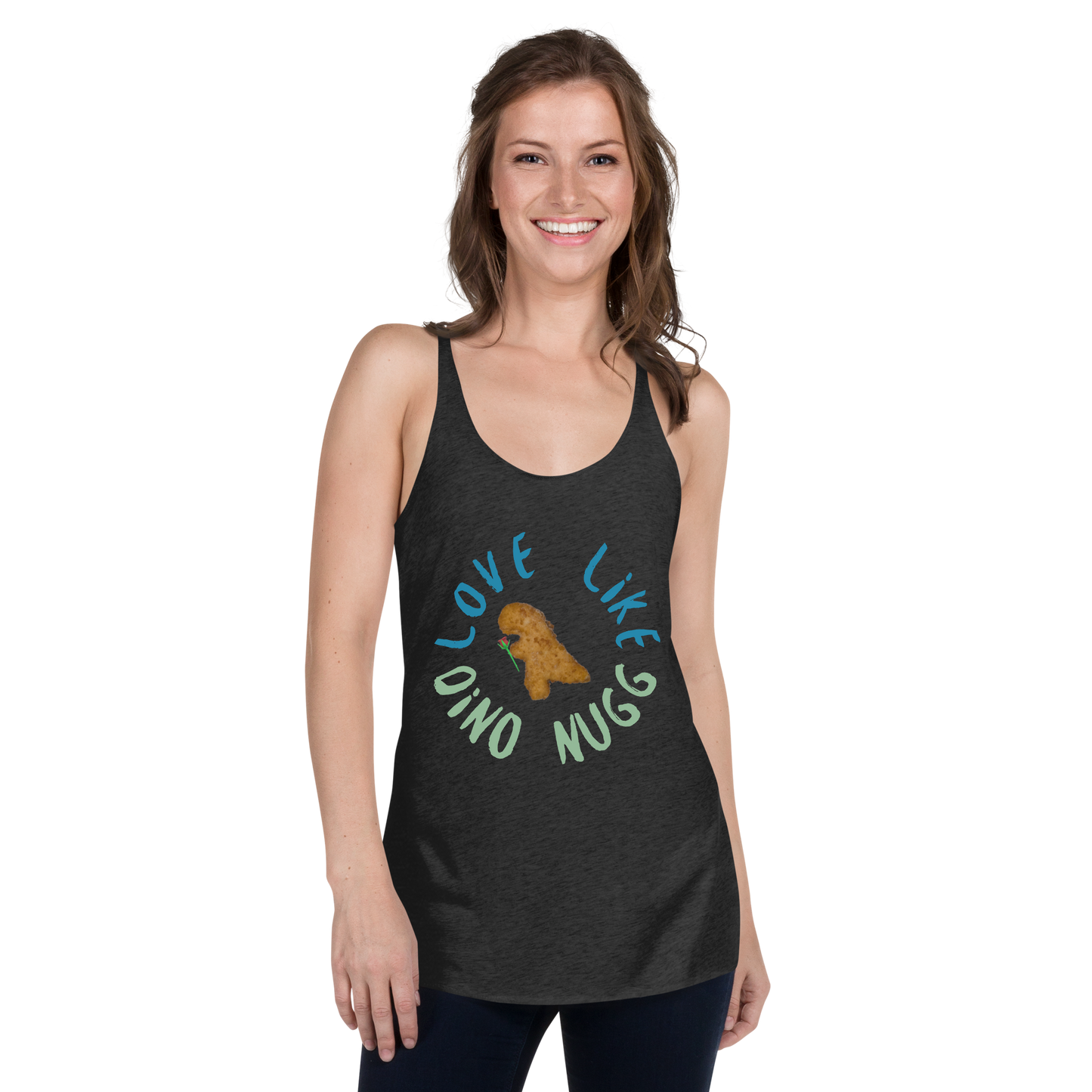 Love Like Dino Nugg Racerback Tank